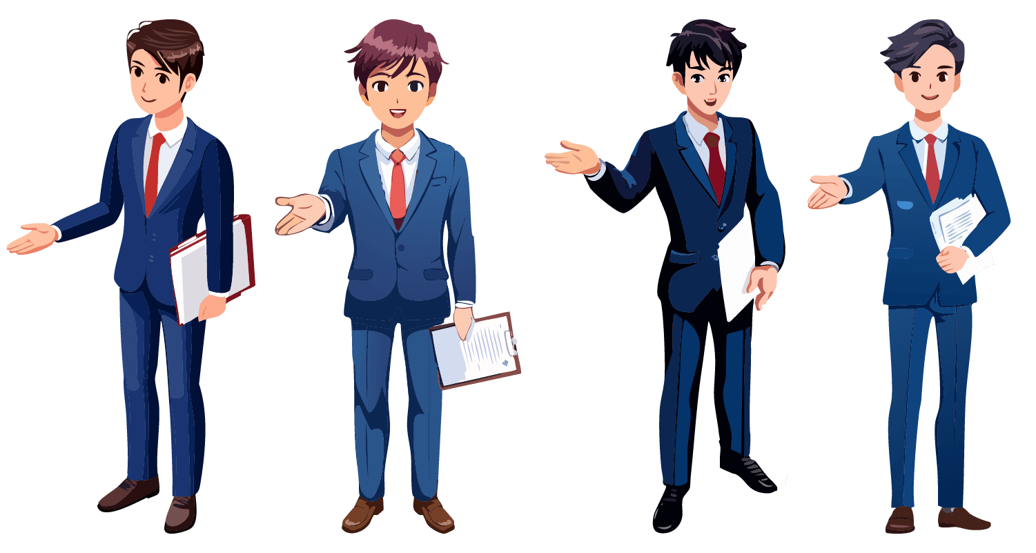 フリーイラスト　手を横にお迎え