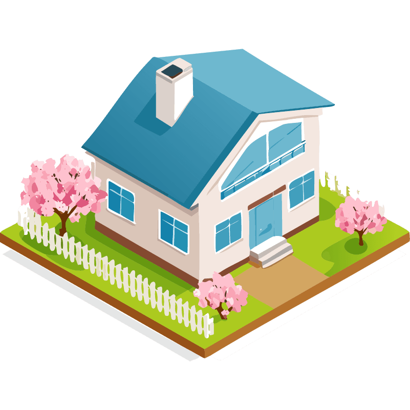 フリーイラスト　戸建て