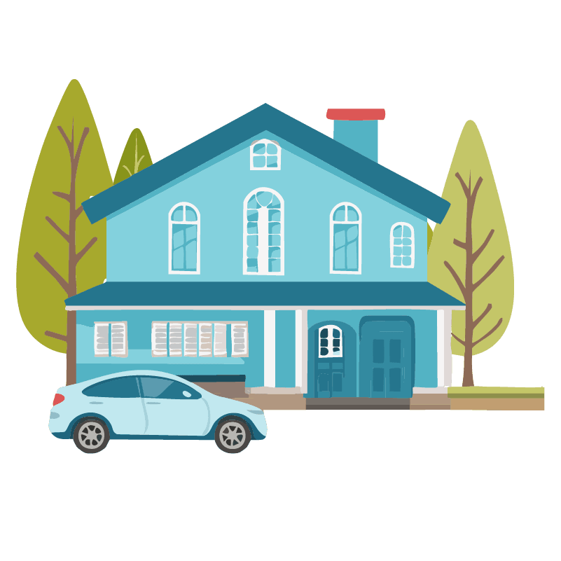 フリーイラスト　戸建て