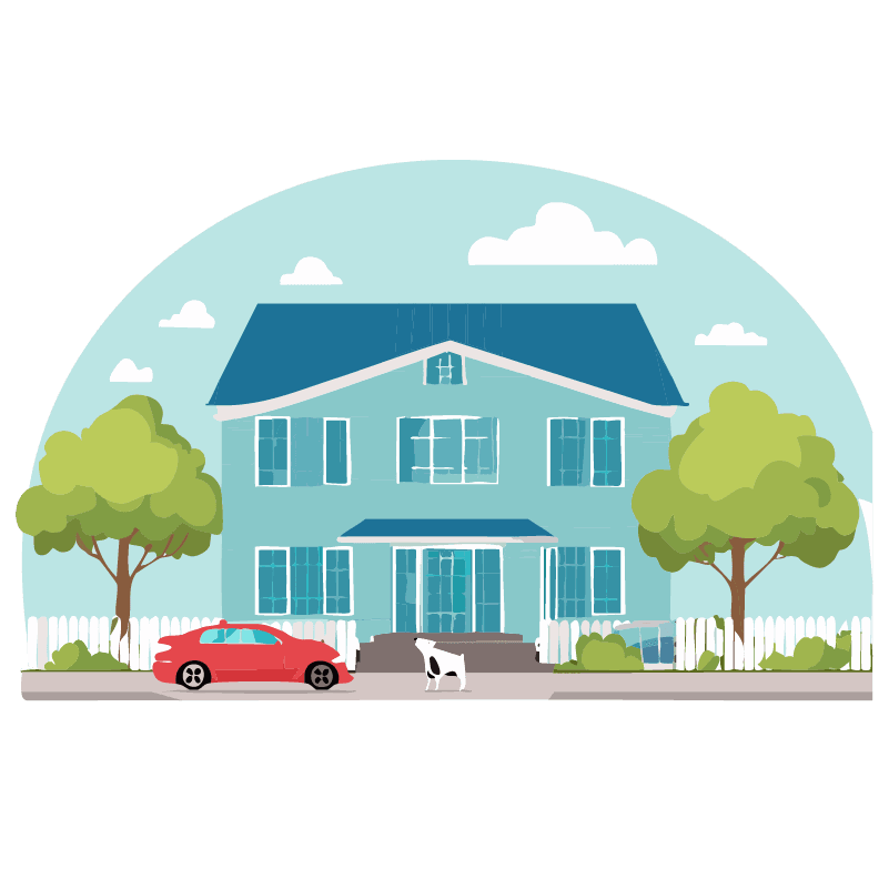 フリーイラスト　戸建て