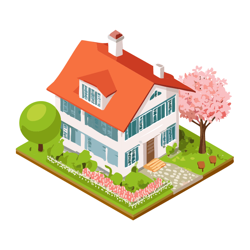 フリーイラスト　戸建て