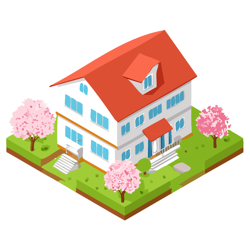 フリーイラスト　戸建て
