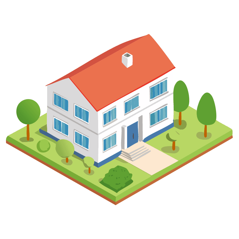 フリーイラスト　戸建て