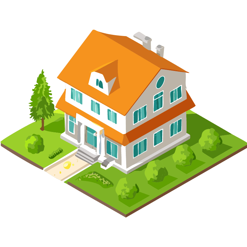 フリーイラスト　戸建て