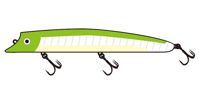 ルアー　リップレスミノー