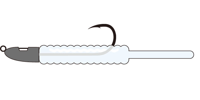 ジグヘッド＋ピンテールワーム