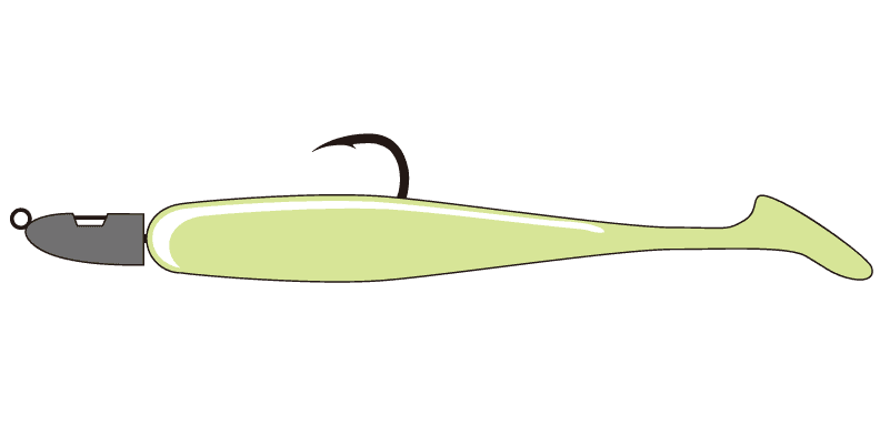 ジグヘッド＋カーリーテイルワーム