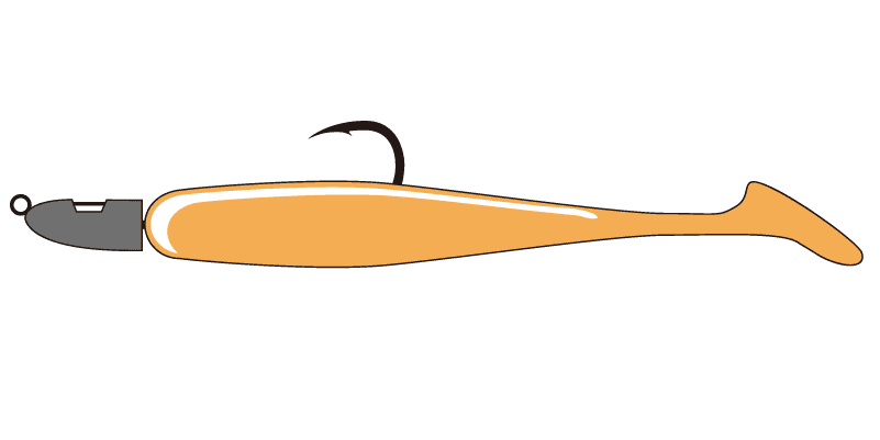 ジグヘッド＋カーリーテイルワーム