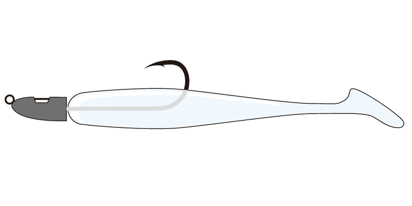 ジグヘッド＋カーリーテイルワーム