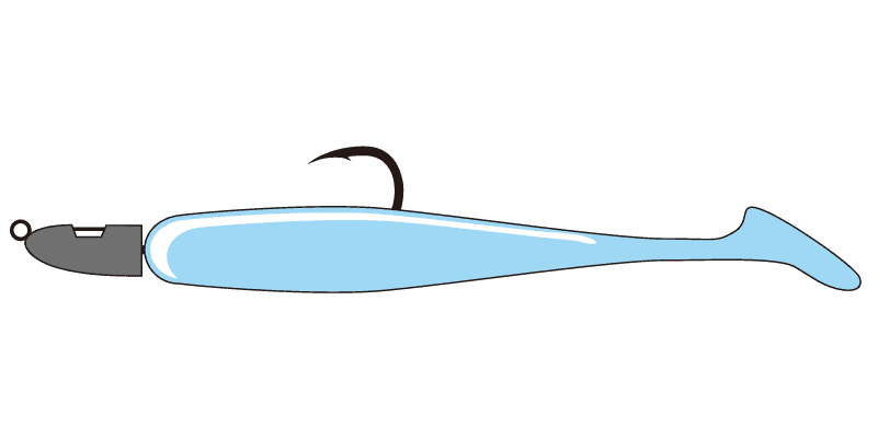 ジグヘッド＋カーリーテイルワーム