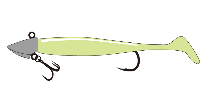 ジグヘッド＋シャッドテイルワーム