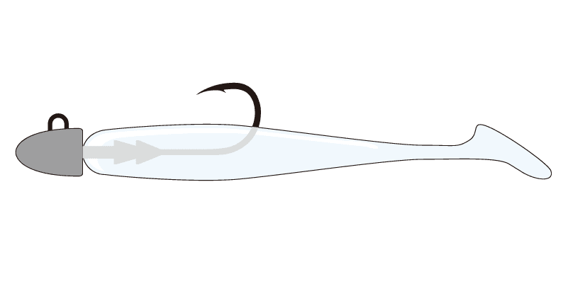 ジグヘッド＋シャッドテイルワーム