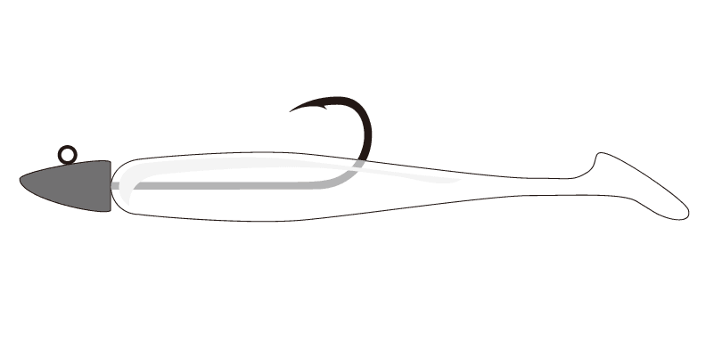 ジグヘッド＋シャッドテイルワーム