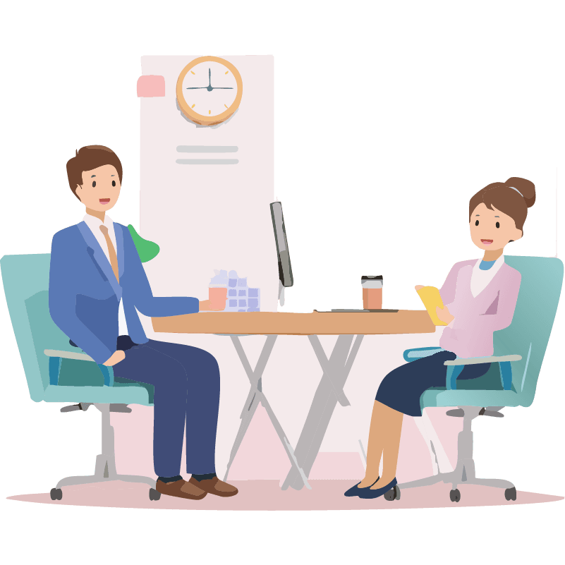 フリーイラスト　打ち合わせ