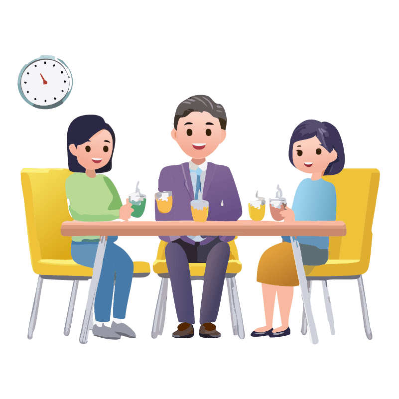 フリーイラスト　打ち合わせ