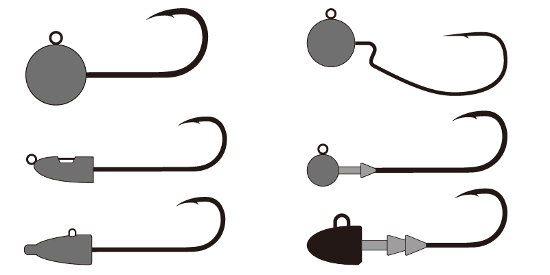 ジグヘッドいろいろ